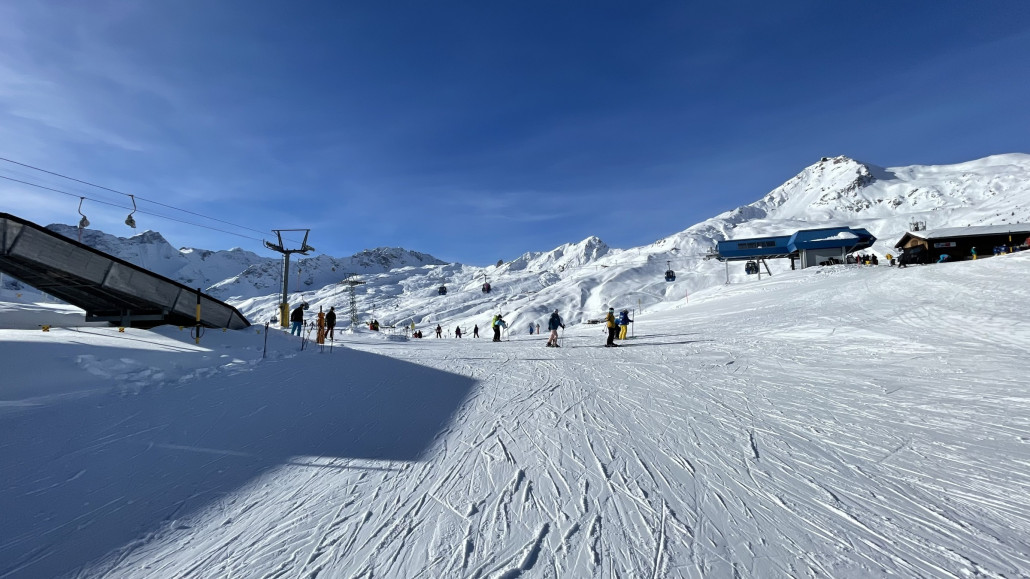 Bestes Wetter, wie immer! Start vom Tschuggen Ost.