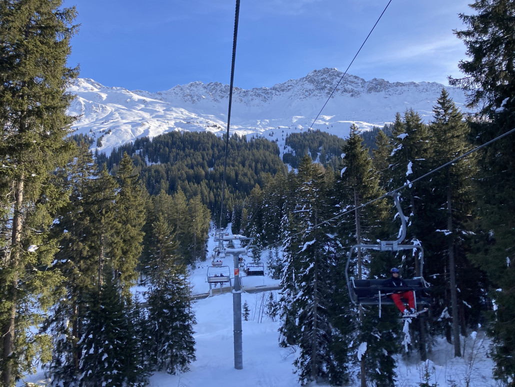 Sesselbahn Obertor. Vielleicht täusche ich mich auch: Aber ich habe das Gefühl, der Lift würde schneller fahren als letzte Saison.
