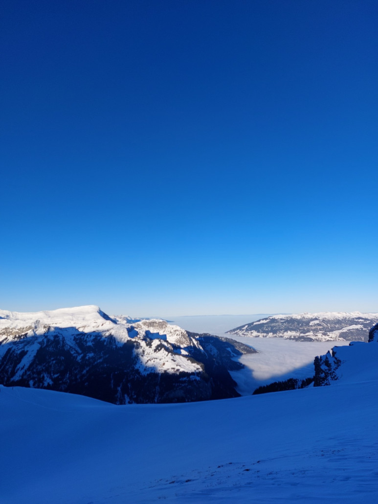Unten grau, oben blau. Wenn der Schatten nicht wäre