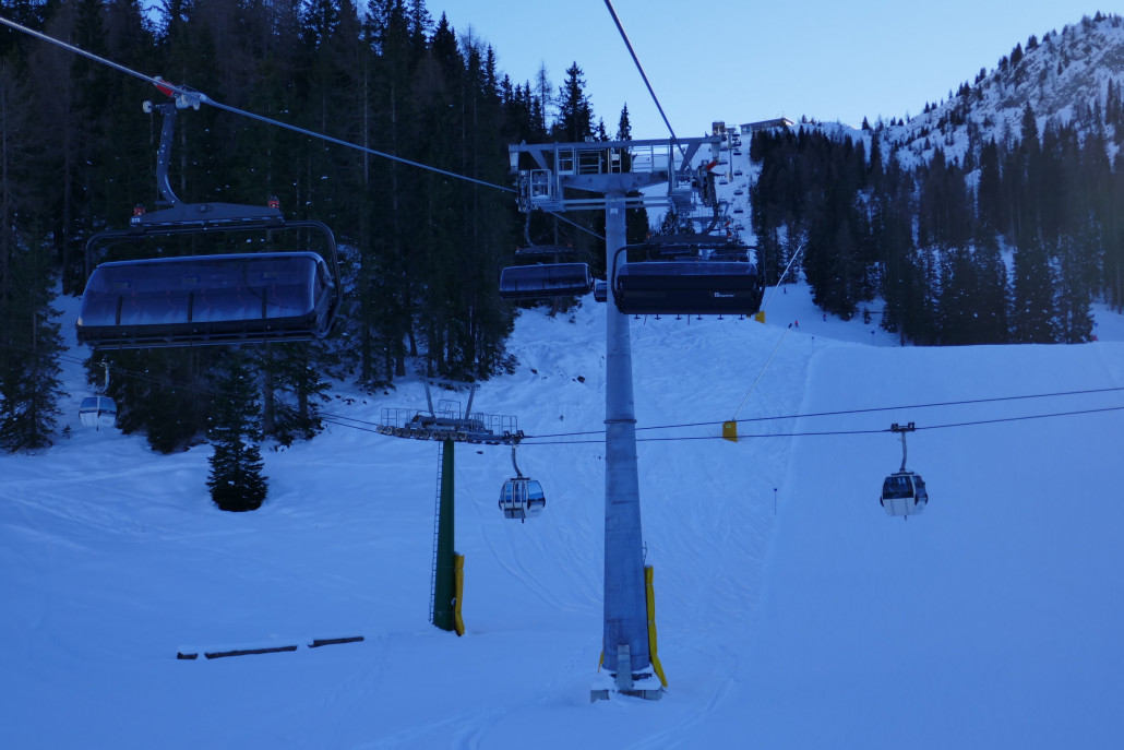 Trasse im unteren Bereich mit Kreuzung der Groste EUB