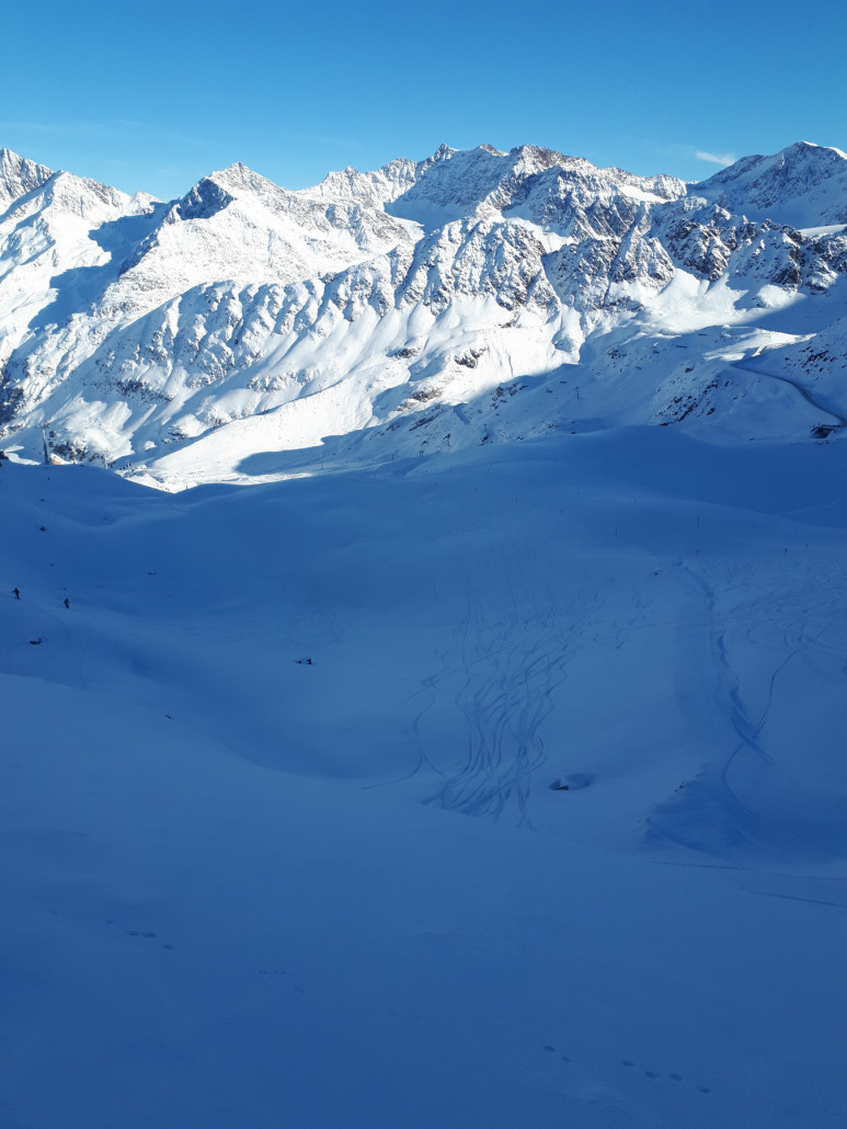 Blick nach unten auf den zweiten Abschnitt