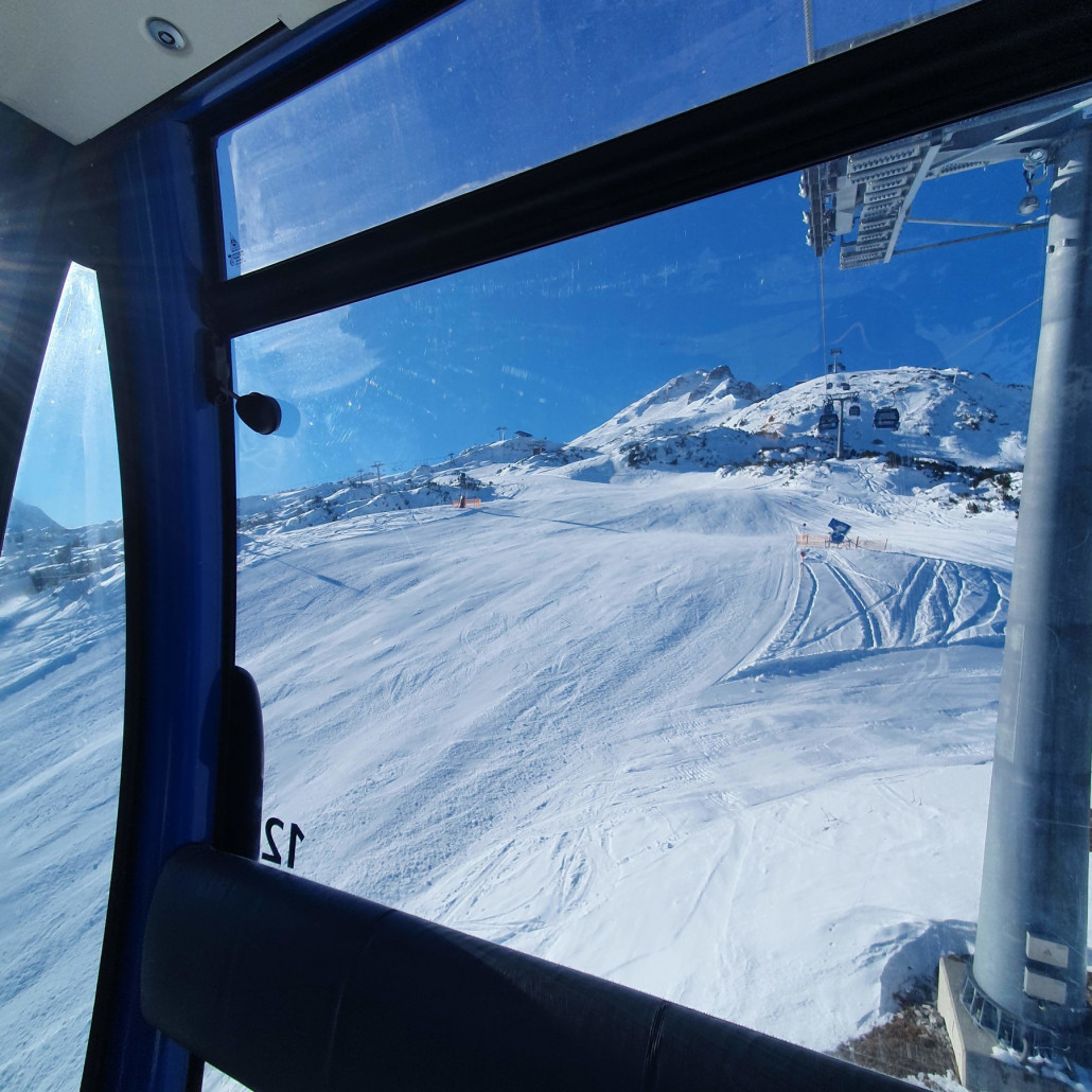 Pisten tlw. etwas glatt, hier und da Eisplatten