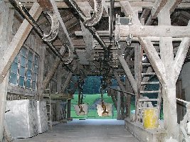 Einfahrt in die Entladestation