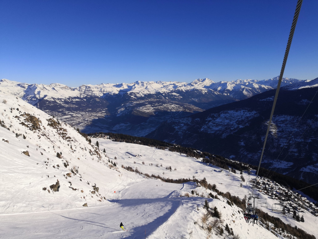 Die gleiche Piste noch von oben.