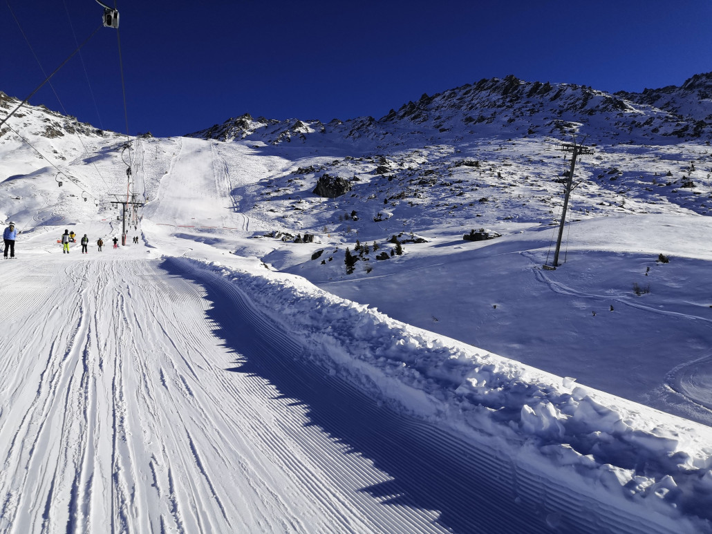 Nun auf dem Greppon Blanc 2, der offenbar langsamer als der parallele Greppon Blanc 1 ist.