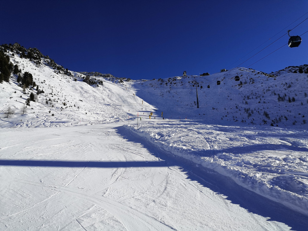 Gleicher Pistenabschnitt von unten