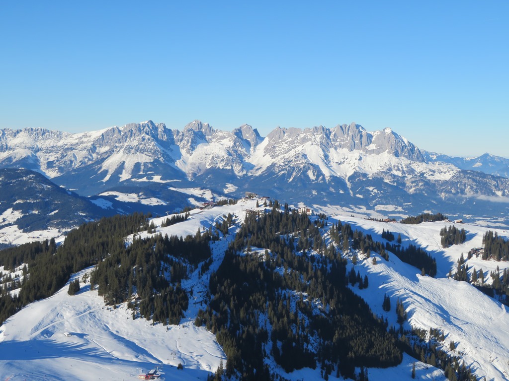 Wilder Kaiser über der Ehrenbachhöhe