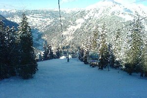 Silvretta. Talfahrt mit Valisera Gondel. Keine Talabfahrt möglich.