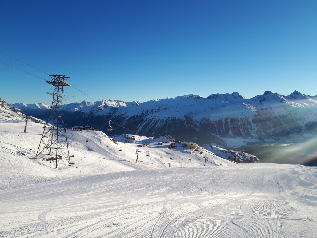 Breite Piste perfekt präpariert