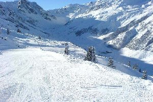 Silvretta. Blaue Abfahrt beim Nova.