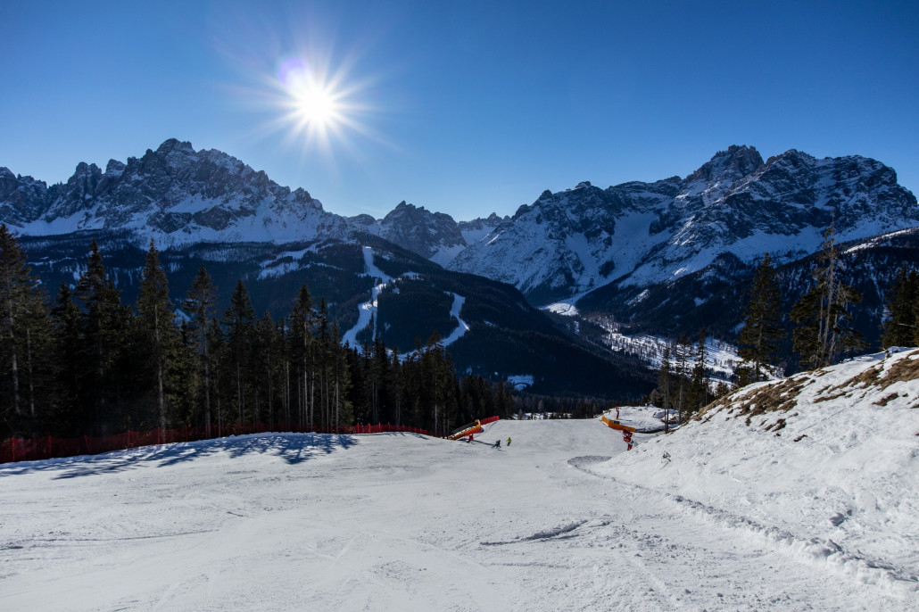 Die Drei Zinnen Piste ist landschaftlich herrlich und macht auch sonst richtig Laune!