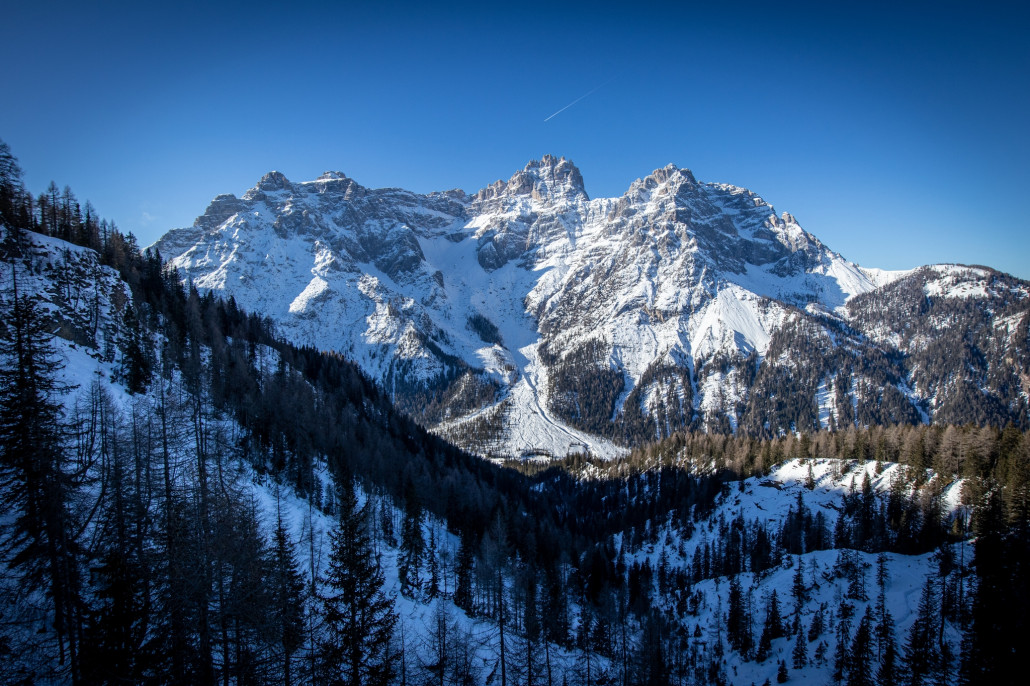 Blick aus der Gondel an der Rotwand.