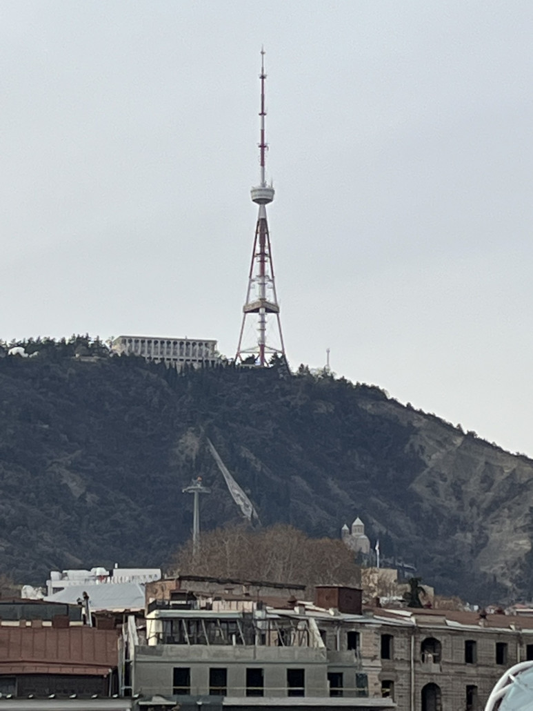 Sicht auf dem Berg und wo der Funicular fährt