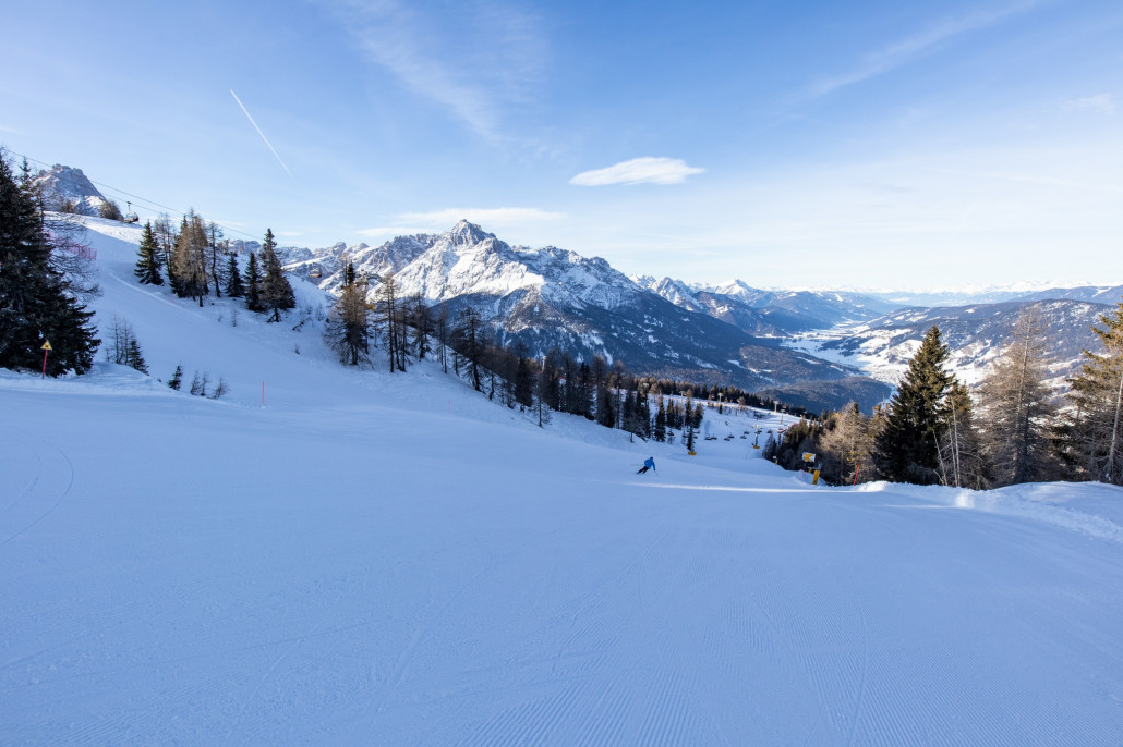 Auf der 16a hat man ganztägig viel Platz zum Carven.
