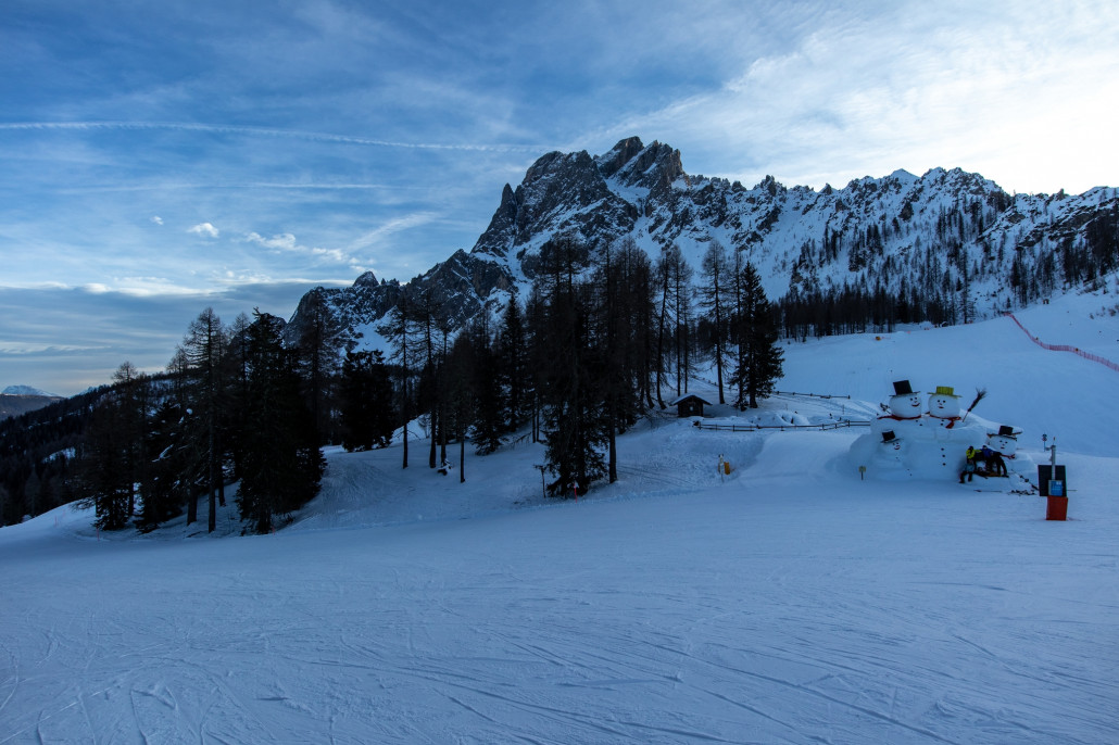Im Skigebiet an der Rotwand ist es ganztägig schattig.