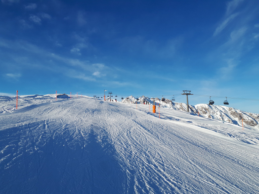 Die schönste Piste im Gebiet am Laufböden