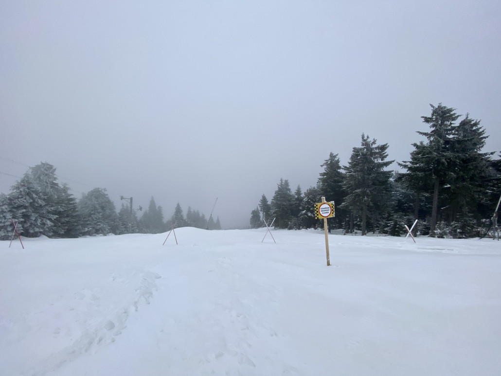 gesperrte schwarze Piste U Zabityho (Toter Mann)