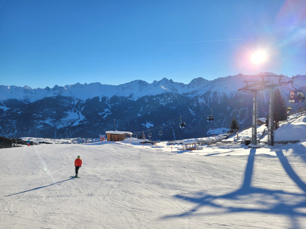 Nach 3 Gondeln Wartezeit an der Bergstation der Möseralmbahn