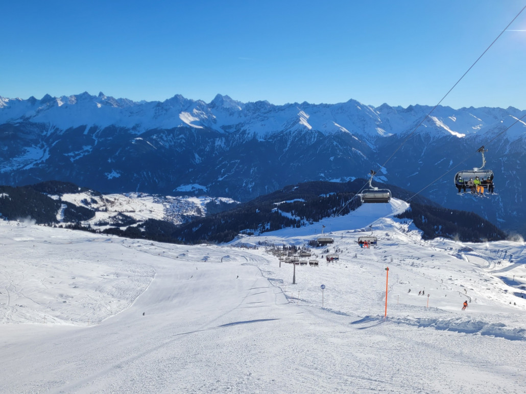 Auch die Zanbodenabfahrt wurde mitgenommen und ging noch besser, da weniger hart.