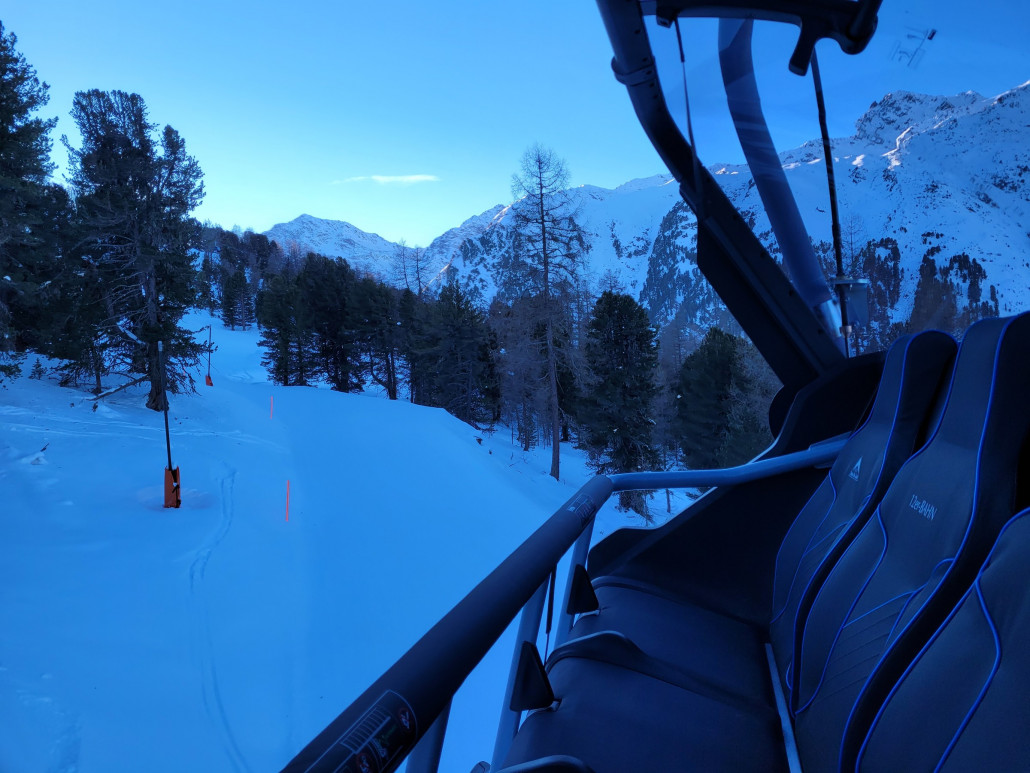 Die D-Line Zwölferbahn ist sehr schön und lang, aber aktuell auch dauerhaft im Schatten!
