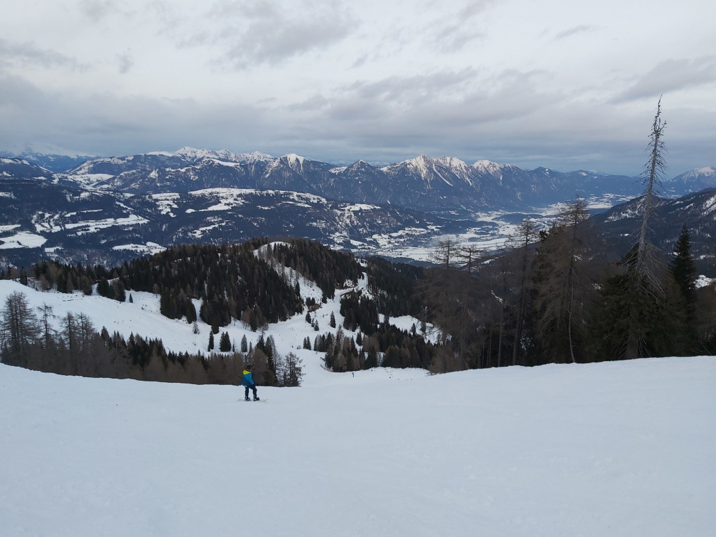 Als letztes nahmen wir noch den oberen nicht präparierten Teil der Talabfahrt mit.