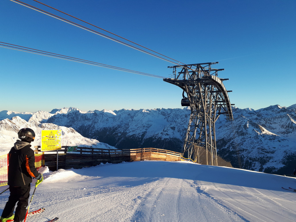 Gaislachkogl Berg mit Abfahrt die bis Talstation Gratl sehr gut zu fahren war