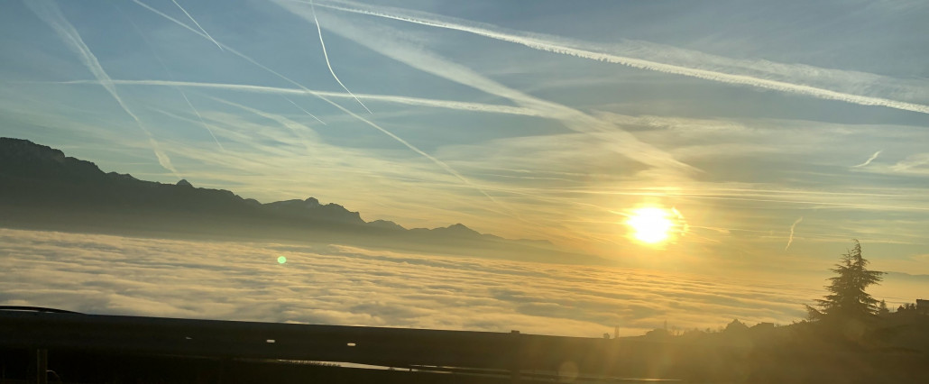 Smoke on the water am Lac Leman (Rückfahrt im Auto)