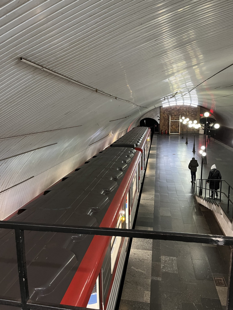 Die Grüne Linie am Umsteigebahnhof Central Station