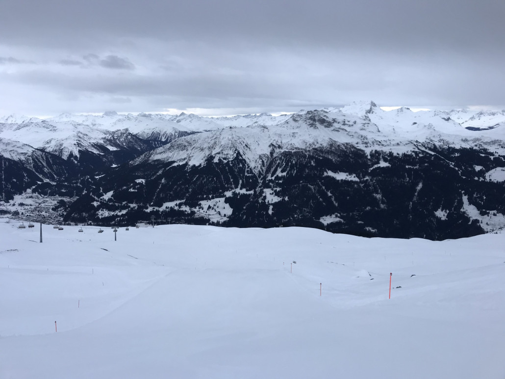 Schlechte Sicht und sehr weiche Piste am Schaffürggli