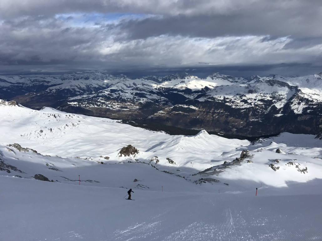 Da die PB wegen Wind erst später öffnete, war die Piste um 11 Uhr noch total frisch