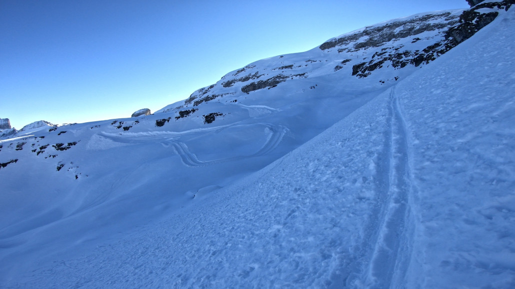 Blick auf den Gipfelaufschwung