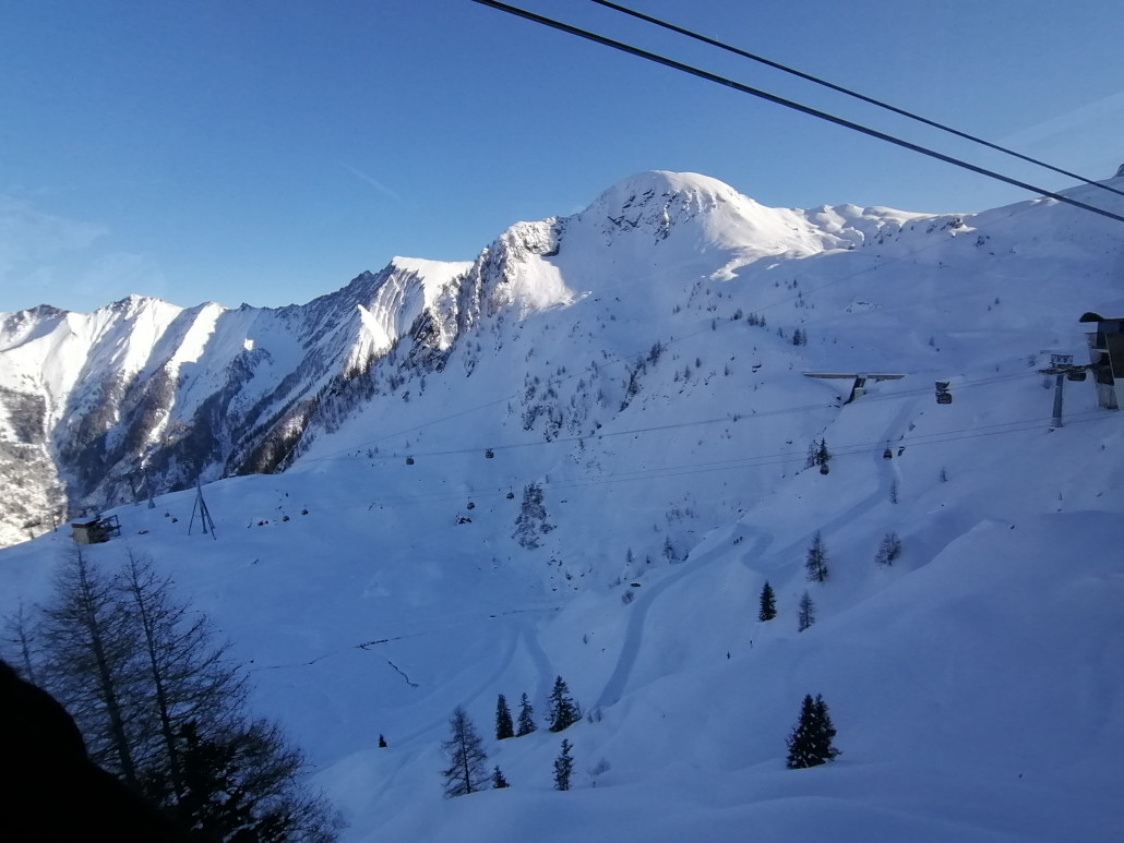Rückfahrt mit der 3K  mit feschen Ausblick