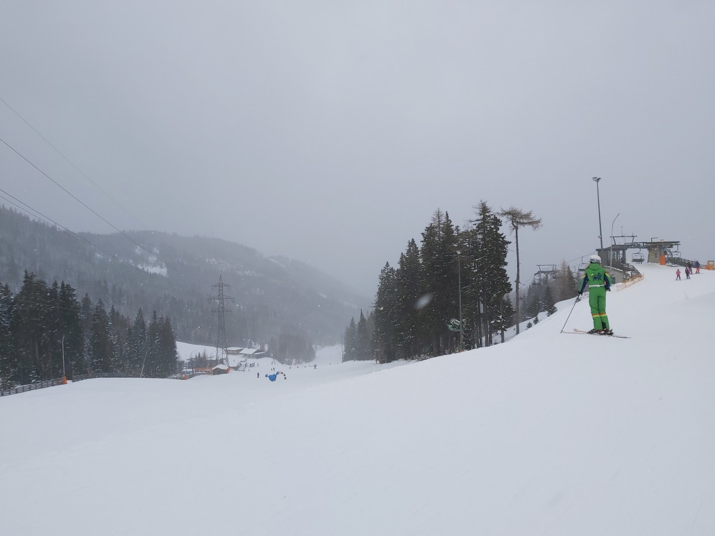 Keine 20 Minuten später ist die Schlechtwetterfront am kommen.
