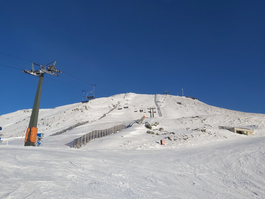 Doch noch 3 Mal gefahren die Aineck, obwohl der Wind nun sehr ausgeprägt ist.