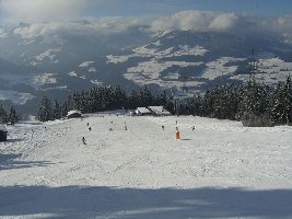 Hier sieht man sehr schön den Pistenzustand zur Mittagszeit