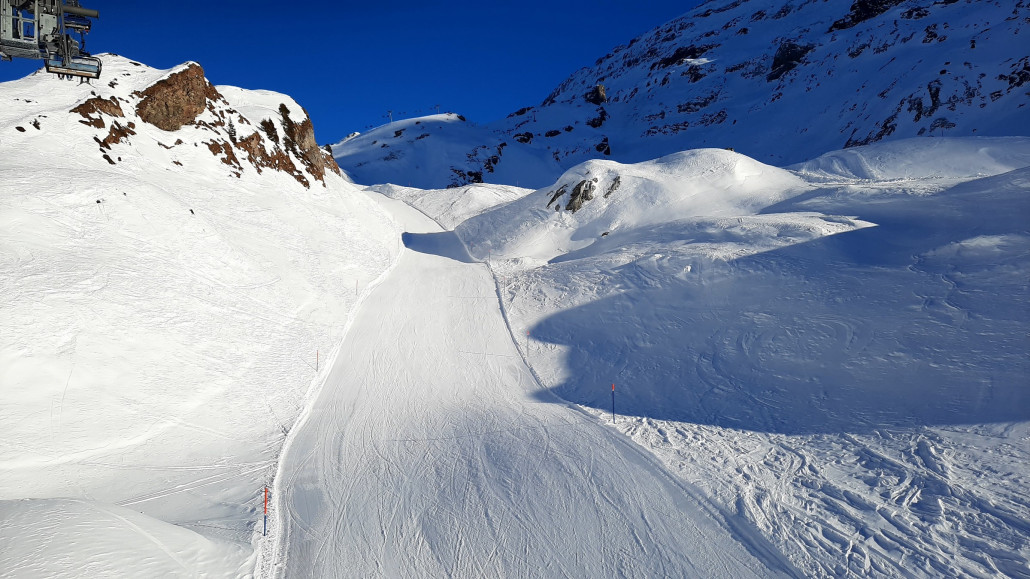mittlere schmale Piste am Engstlen perfekt