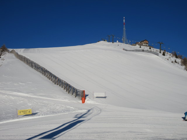 Grosseckabfahrt (links) und Steilhang Grosseck (rechts), rechts daneben der 3-CLF Grosseck