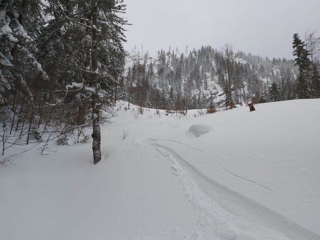 Hat sich gelohnt. Hier isr man wieder im bereich der zweiten Sektion von Tauplitz herauf.