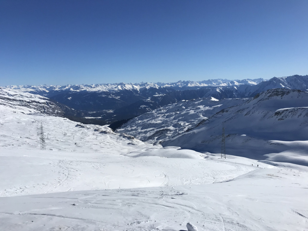 Oben am Lavadinas warten wir ne Weile, bis die Lotterbahn wieder läuft...