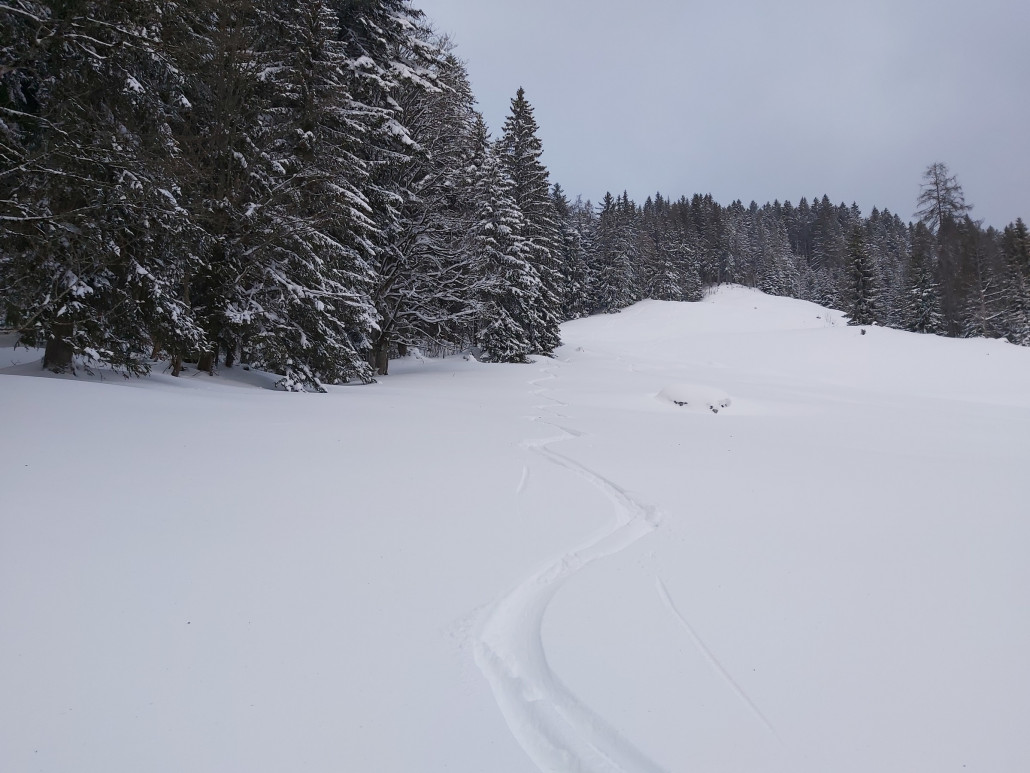 Etwas schwerer Schnee doch boch wunderbar. <br />Das Essen ist nun schon warm. Bis zum nächsten Nal.
