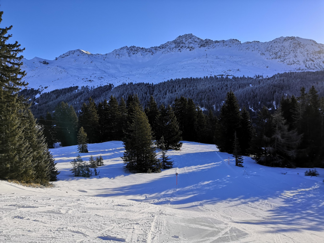 Auf der Talabfahrt nach Valbella.