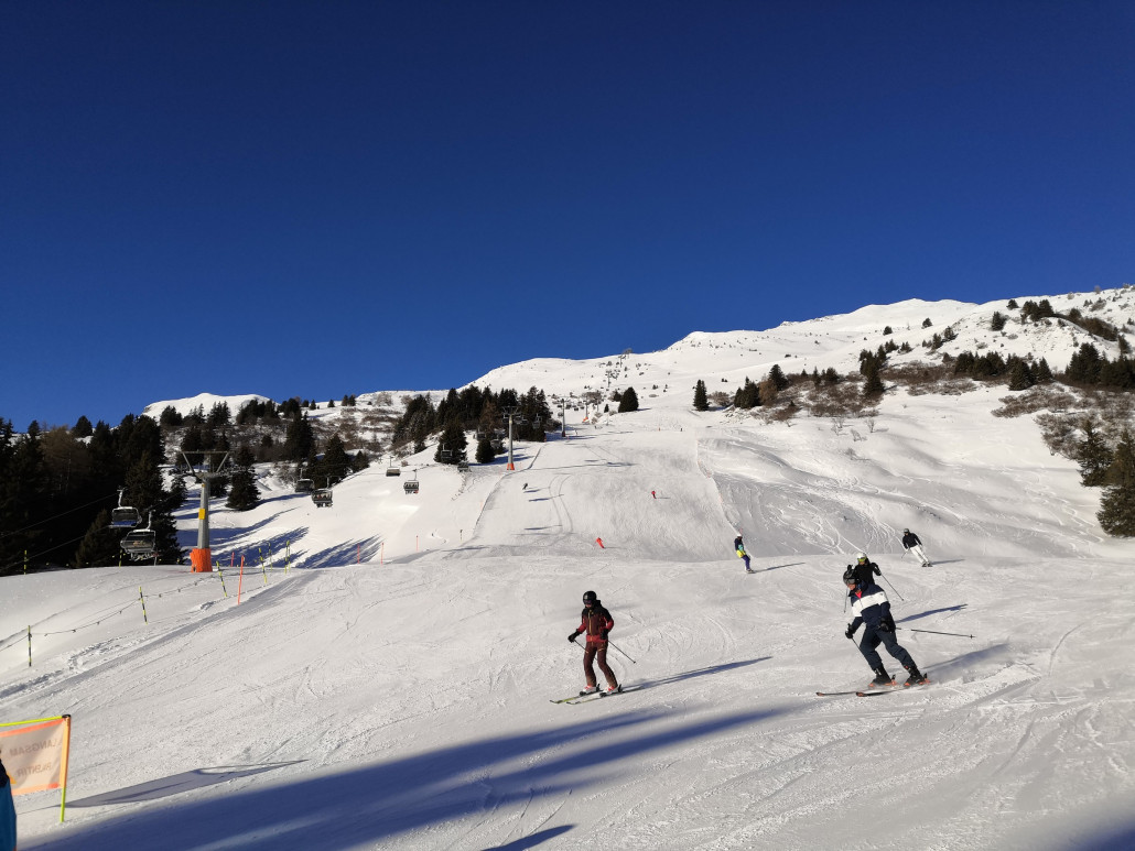 Heute fuhren wir die Piste nicht, aber gestern war sie in sehr gutem Zustand.