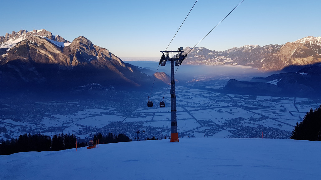 Auf der letzten 1.200-Hm-langen Abfahrt