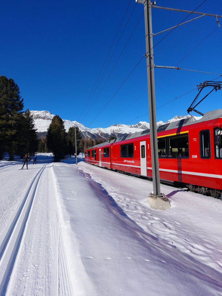 Samstag dann die Premiere: Originalstrecke vom Engadiner Skimarathon 42km mit der Partnerin gemacht
