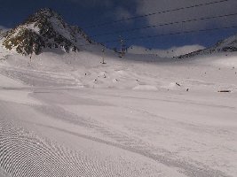 Blick zum Funpark am Tiefenbachgletscher (28.11.)