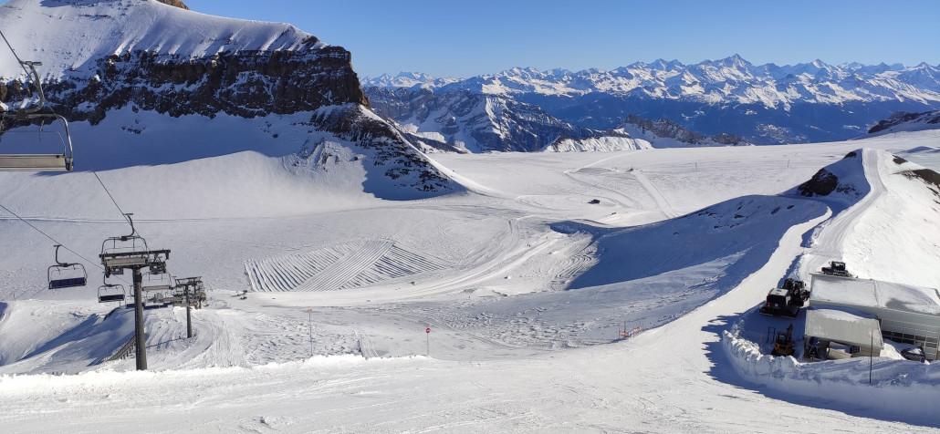 Einstiegs-Piste auf dem Gletscher
