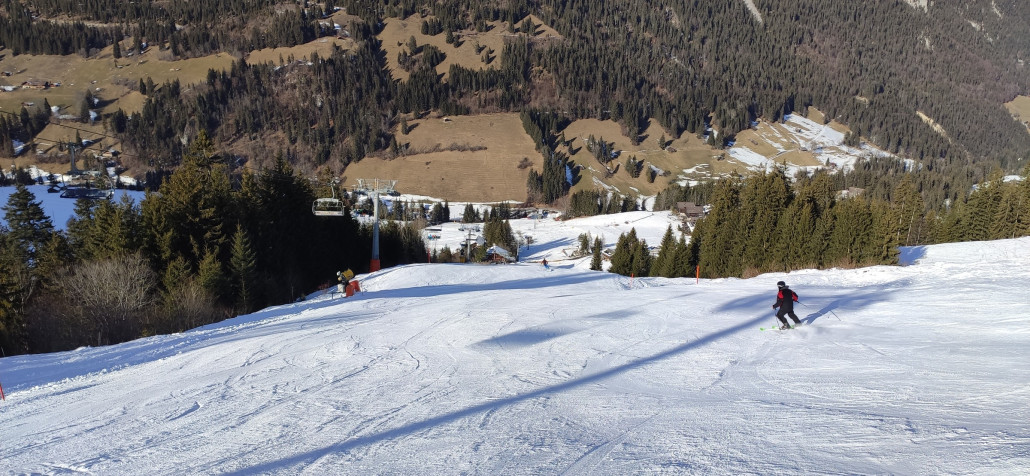 Piste 1 und 6er-Sessel