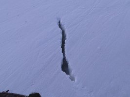 Gefährlich ;-)) Gletscherspalte auf der 37 (02.12.)