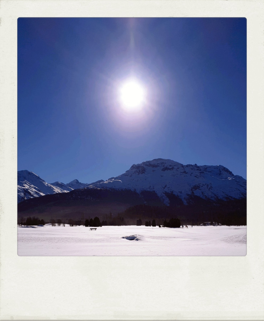 Wundervoll ist es hier auch, aber sehr viel los auf den Loipen (und alle so schnell und aufgeregt). Nix für uns Genießer :D