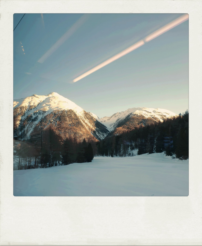 Auf der Rückfahrt nach Bergün ein letzter Blick aus dem Zug.